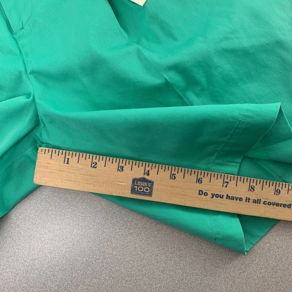Elandale‎ Pleated Shorts Women 6 Meadow Green Vintage High Waist Cotton 6000-25